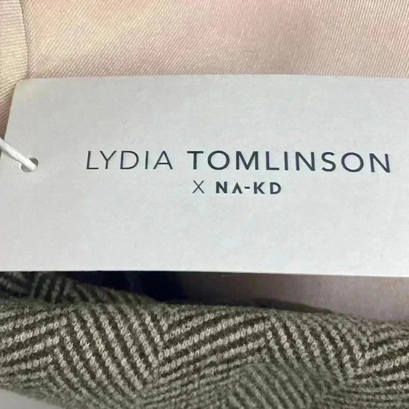 NA-KD Brown Fishbone Pattern Blazer NWT New Womens Size 38 US Size 6 - Picture 11 of 13